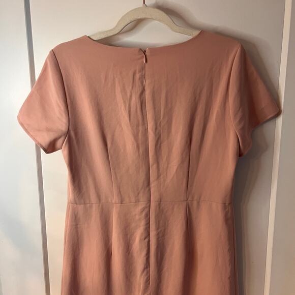 Avec Les Filles Pink Fit and Flare Short Sleeve Dress Sz 10 - Picture 4 of 11